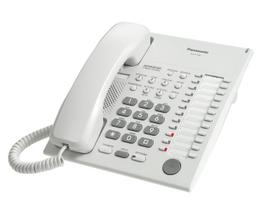 Telefone Panasonic KX-T7720 com 12 linhas e viva-voz, branco