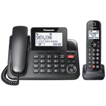 Telefone Panasonic KX-TGF850B com Fio e Sem Fio - Bloqueador de Chamadas