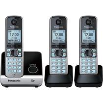 Telefone Panasonic Sem Fio Base + 2 Ramais Com Backup De Energia Kx-Tg6713Lbb