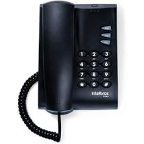 Telefone Pleno Preto Com Fio Com Chave Intelbras