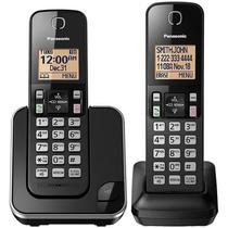 Telefone Residencial sem Fio Panasonic Kx Tgc352 com Bina e 2 Bases - Preto