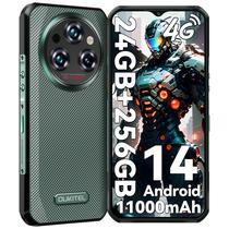 Telefone robusto OUKITEL WP35S desbloqueado 24 GB+256 GB Android 14 verde