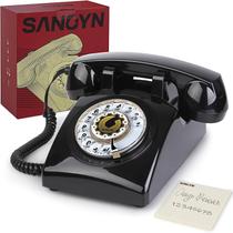 Telefone Rotary Sangyn Vintage Anos 1960 com Campainha Mecânica Preto Telefone Rotary Sangyn Vintage Anos 1960 com Campainha Mecânica Preto