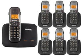 Telefone sem fio 2 linhas TS 5150 Com 6 Ramal Bina intelbras