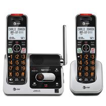 Telefone sem fio AT&T BL102-2 DECT 6.0 com 2 aparelhos com secretária eletrônica