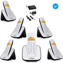 Telefone Sem Fio Com 5 Ramal Entrada Chip 3G Combo Oficial