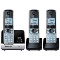 Telefone Sem Fio Com Base + 2 Ramais Panasonic KX-TG6713LB