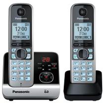 Telefone sem fio DECT6.0 Panasonic KX-TG6722LBB 110/220V com ramal e secretária eletronica