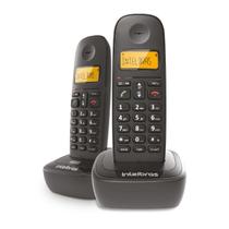Telefone Sem Fio Digital com Ramal Intelbras TS 2512 Preto display luminoso, Identificação de Chamadas, Bivolt