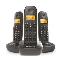 Telefone Sem Fio Digital Intelbras TS 2513 Preto com 2 Ramais Adicionais
