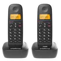 Telefone Sem Fio Digital Ramal Duas Unidades Ts2512 Preto Intelbras