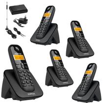 Telefone Sem Fio E 4 Ramal Intelbras Entrada Chip Celular 3G Homologação: 20121300160