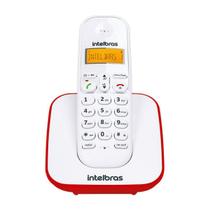 Telefone Sem Fio Intelbras Branco com Vermelho - TS 3110