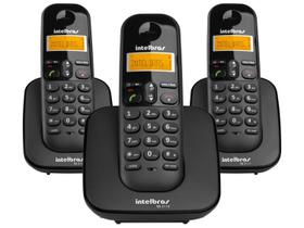 Telefone sem fio intelbras c/ 3 monofones identificador de chamadas