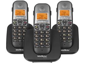 Telefone Sem Fio Intelbras TS 5123 + 2 Ramais - Identificador de Chamada Viva Voz Conferência