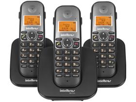 Telefone Sem Fio Intelbras TS 5123 + 2 Ramais