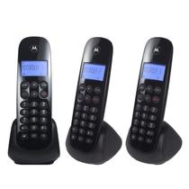 Telefone sem Fio Motorola Moto 700 com 2 Ramais Preto Telefone sem Fio Motorola Moto 700 com 2 Ramais Preto