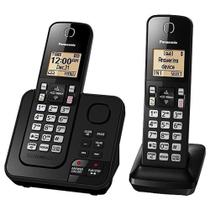 Telefone Sem Fio Panasonic C/ Ramal Kx-tgc362 Preto