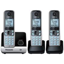 Telefone Sem Fio Panasonic KX-TG6713LBB 3 Ramais