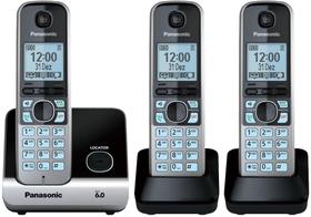 Telefone Sem Fio Panasonic KX-TG6713LBB - Base + 2 Ramais