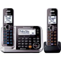 Telefone Sem Fio Panasonic KX-TG7841 + KX-TGA680 - Preto/Prata