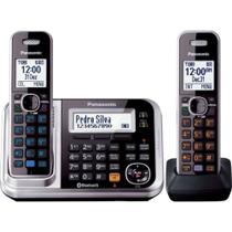Telefone Sem Fio Panasonic Kx Tg7841 Tga680 Preto Prata