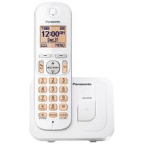 Telefone sem fio Panasonic KX-TGC200W, tela de 1,6", branco