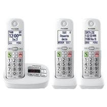 Telefone Sem Fio Panasonic KX-TGU433W - Tela e Botões Grandes