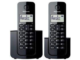 Telefone Sem Fio Panasonic TGB112 + 1 Ramal - Identificador de Chamada Black Piano