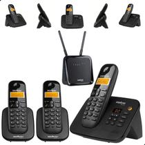 Telefone Sem Fio Secretária Eletrônica 2 Ramal Para Chip 4g
