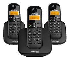 Telefone sem fio ts 3113 preto 2 ramais inclusos intelbras