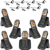 Telefone sem fio TS 5120 + 6 Ramal TS 5121 Headset Intelbras