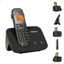 Telefone Sem Fio TS 5150 Intelbras Duas Linhas Viva voz Expansível até 10 Ramais e Agenda para 200 Contatos