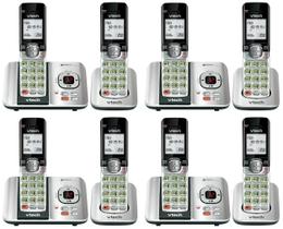 Telefone sem fio VTech CS6529-2 - Pacote com 4 unidades Prata/Preto Telefone sem fio VTech CS6529-2 - Pacote com 4 unidades Prata/Preto