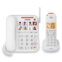 Telefone sênior amplificado com fio/sem fio VTech SN5147, branco