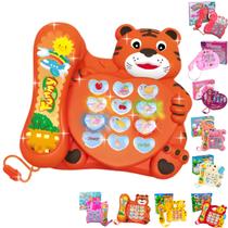 Telefone Tigre Musical Infantil Brinquedo Educativo Telefone Tigre Musical Infantil Brinquedo Educativo