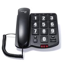 Telefone Tok Fácil C/ Teclas Grandes Preto Intelbras