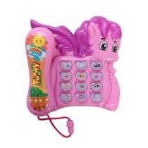 Telefone Unicórnio Criança Ligação Musical Rosa Telefone Unicórnio Criança Ligação Musical Rosa