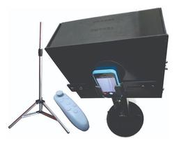 Teleprompter Baby C/ Tripé, Base, Controle E Adaptador