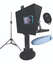 Teleprompter Baby + Tripé+ Base+ 2 Controles + Adaptador Cel