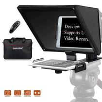 Teleprompter Portátil Desview T12 Dobrável para Câmeras, SmartPhones e Tablets