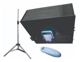 Teleprompter Retrátil Baby + Tripé +adap. Celular + Contro