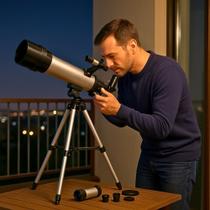 Telescópio Astronômico 18x a 60x Refrator E Tripé Educativo