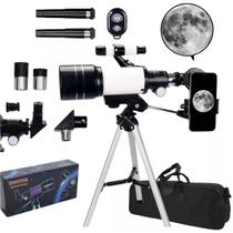 Telescopio Astronomico Com Tripé Ajustável E Suporte Celular Abertura 70mm F30070 - VLX