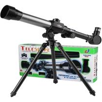 Telescopio Astronomico Luneta Lunar Terrestre Kit Completo Tripe 40x Reflator Ciencia Espaço