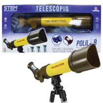 Telescópio Astronômico Stem Amarelo Com Foco Ajustável