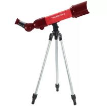 Telescópio de Brinquedo com até 80x de Zoom Vermelho Polilab - Polibrinq