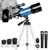 Telescópio ESAKO com abertura de 70 mm para crianças e iniciantes com acessórios Telescópio ESAKO com abertura de 70 mm para crianças e iniciantes com acessórios