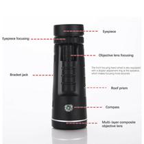 Telescópio Monocular 40x60 HD Starscope com Bússola - Ideal para Caça e Observação de Estrelas
