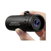 Telescópio Monocular Compacto HD 2000X25 Para Viagens, Caminhadas, Pesca, Camping, Observação De